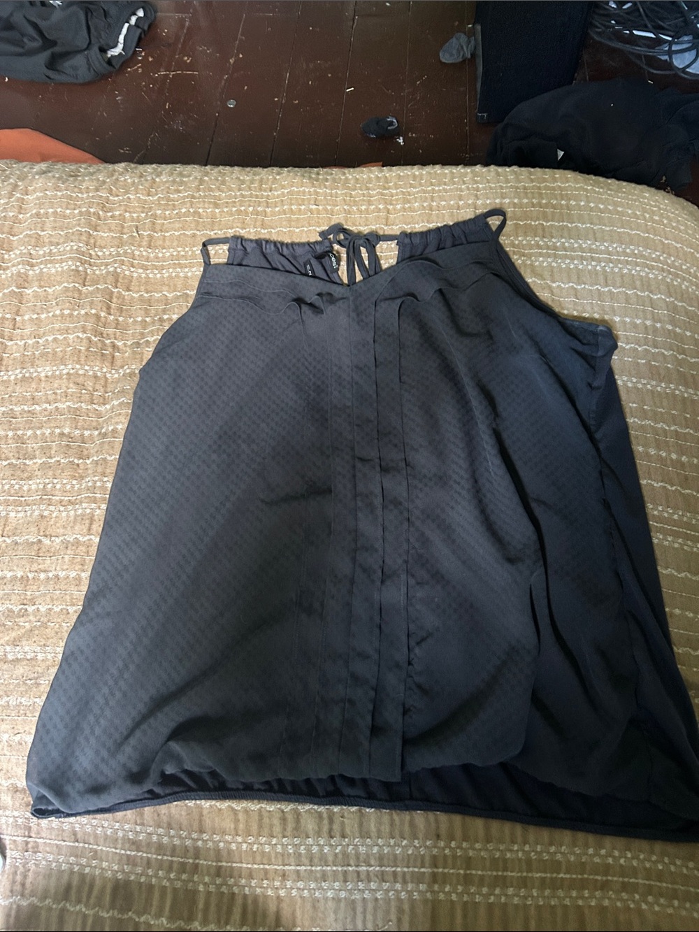 Maurices Black A-Line Skirt with Front Panel Detail